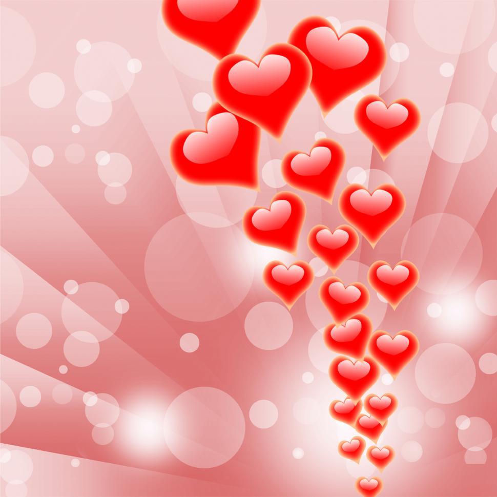 Free Image of Hearts On Background Shows Valentines Day Or Romanticism 