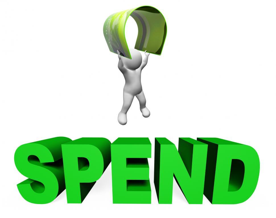Free Image of Spend Credit Card Shows Illustration Spending And Buying 3d Rend 
