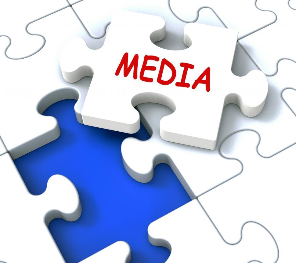 Free Image of Media Jigsaw Shows News Multimedia Newspapers Radio Or Tv 
