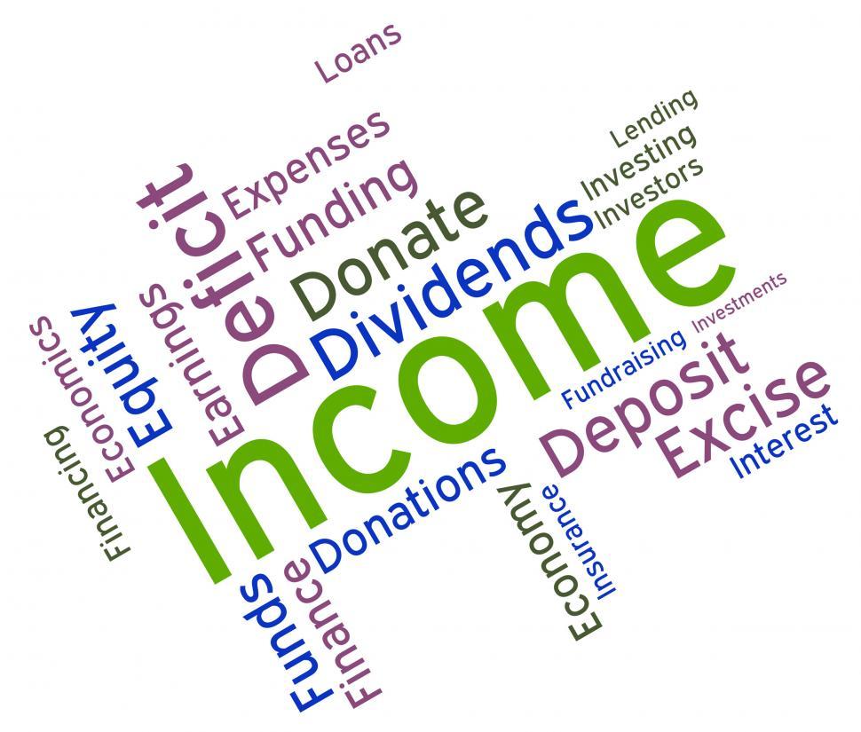 Free Image of Income Word Means Earns Text And Incomes 