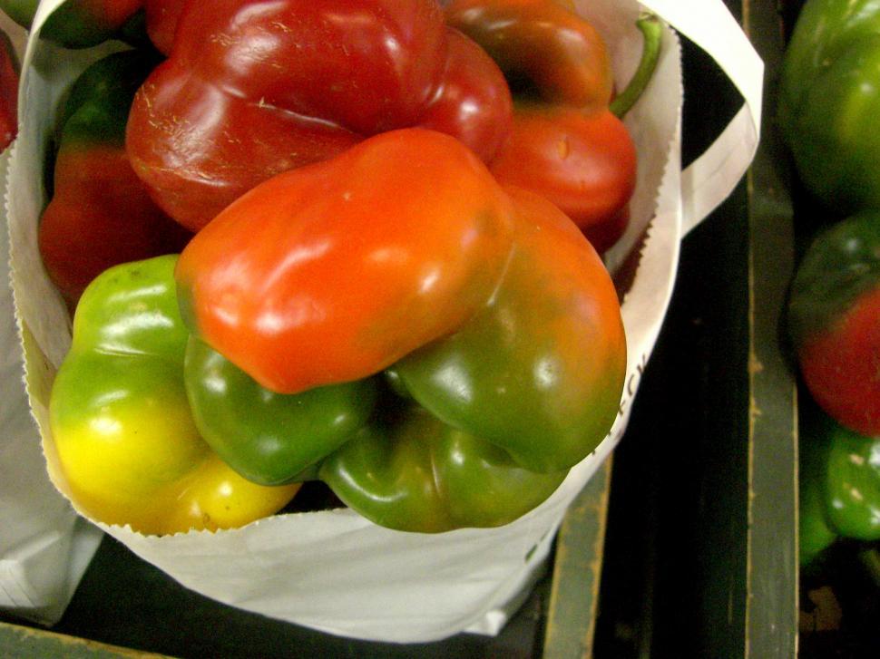 Free Image of Close Up of a Bag of Peppers 