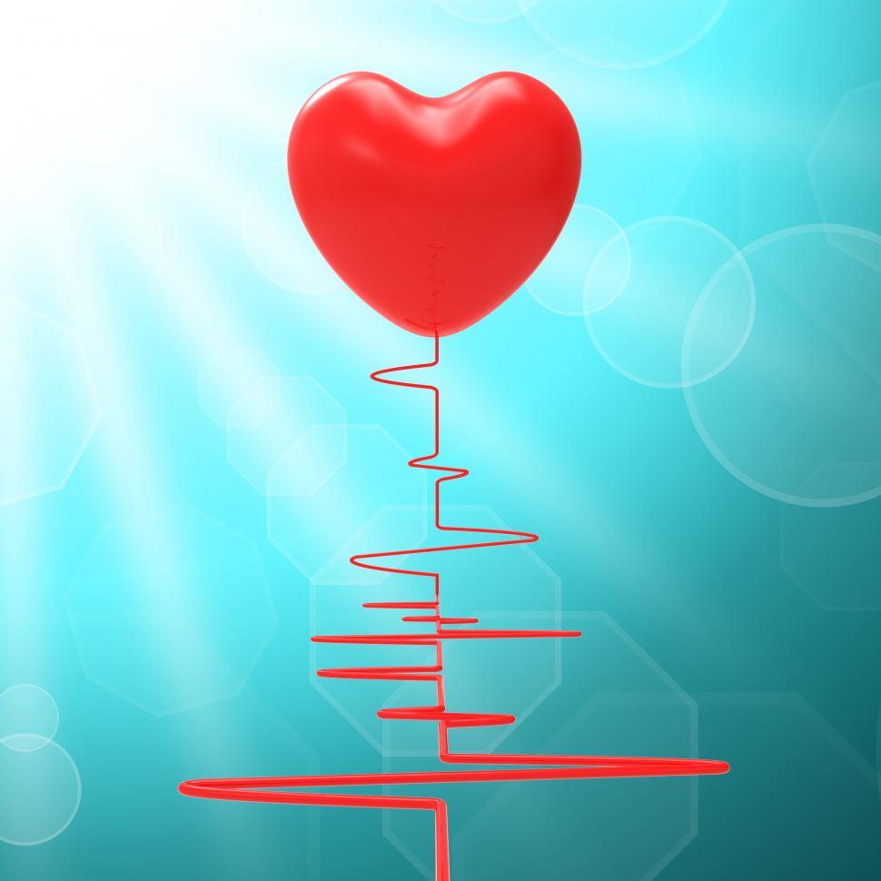 Free Image of Heart On Electro Means Healthy Relationship Or Passionate Marria 
