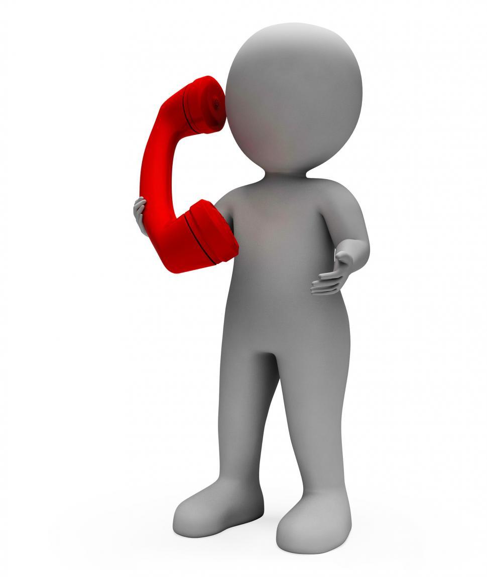 Free Image of Character Call Represents Contact Talks And Communicating 3d Ren 