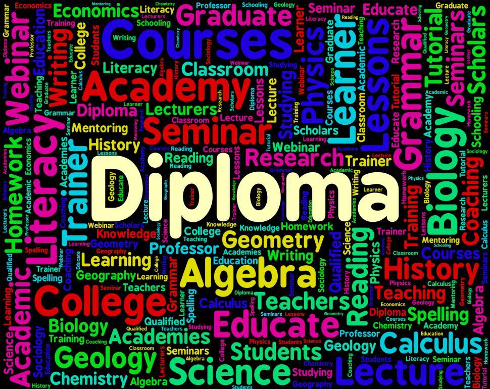 Free Image of Diploma Word Represents Certificate Certificates And Text 