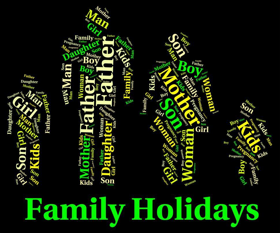 Free Image of Family Holiday Represents Go On Leave And Families 