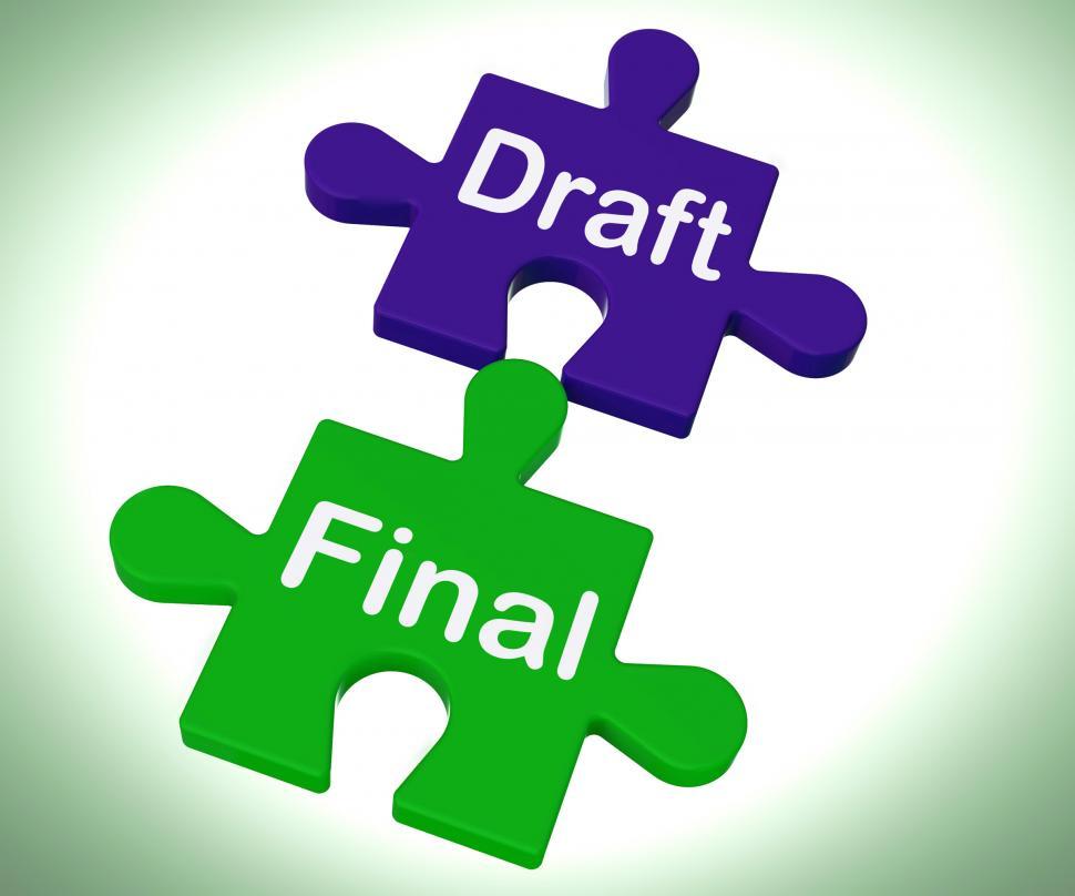 Free Image of Draft Final Puzzle Shows Write And Rewrite 