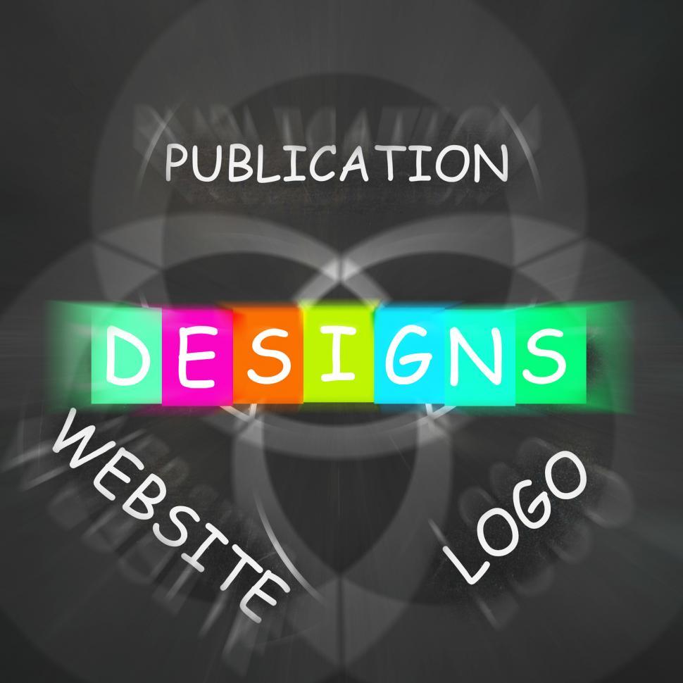 Free Image of Web design Words Displays Designs for Logo Publication and Websi 