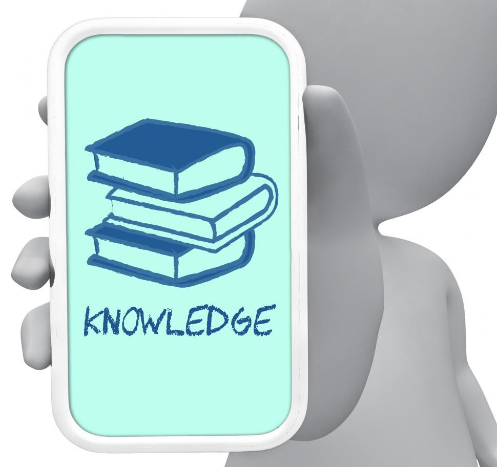 Free Image of Knowledge Online Means Mobile Phone And Cellphone 3d Rendering 