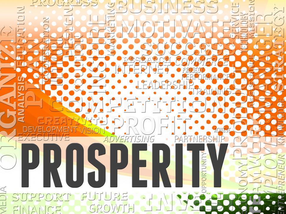 Free Image of Prosperity Words Shows Earnings Investment And Finance 