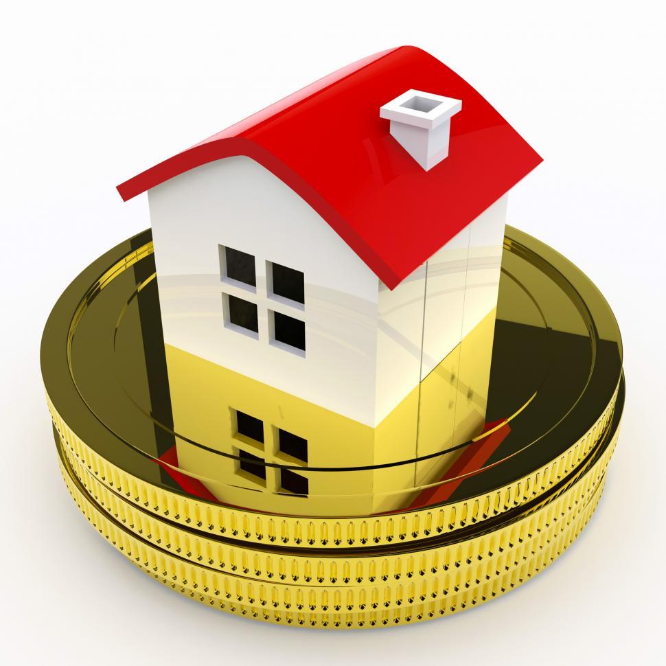 Free Image of House On Money Means Purchasing Or Selling Property 