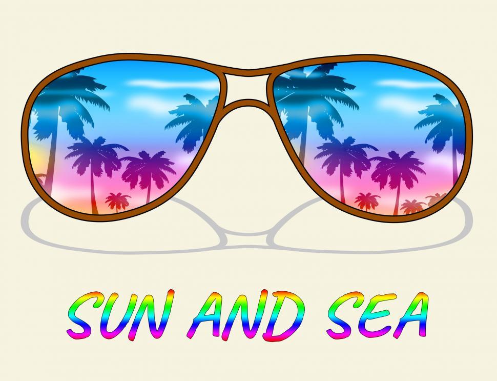 Free Image of Sun And Sea Shows Summer Holiday Or Vacation 