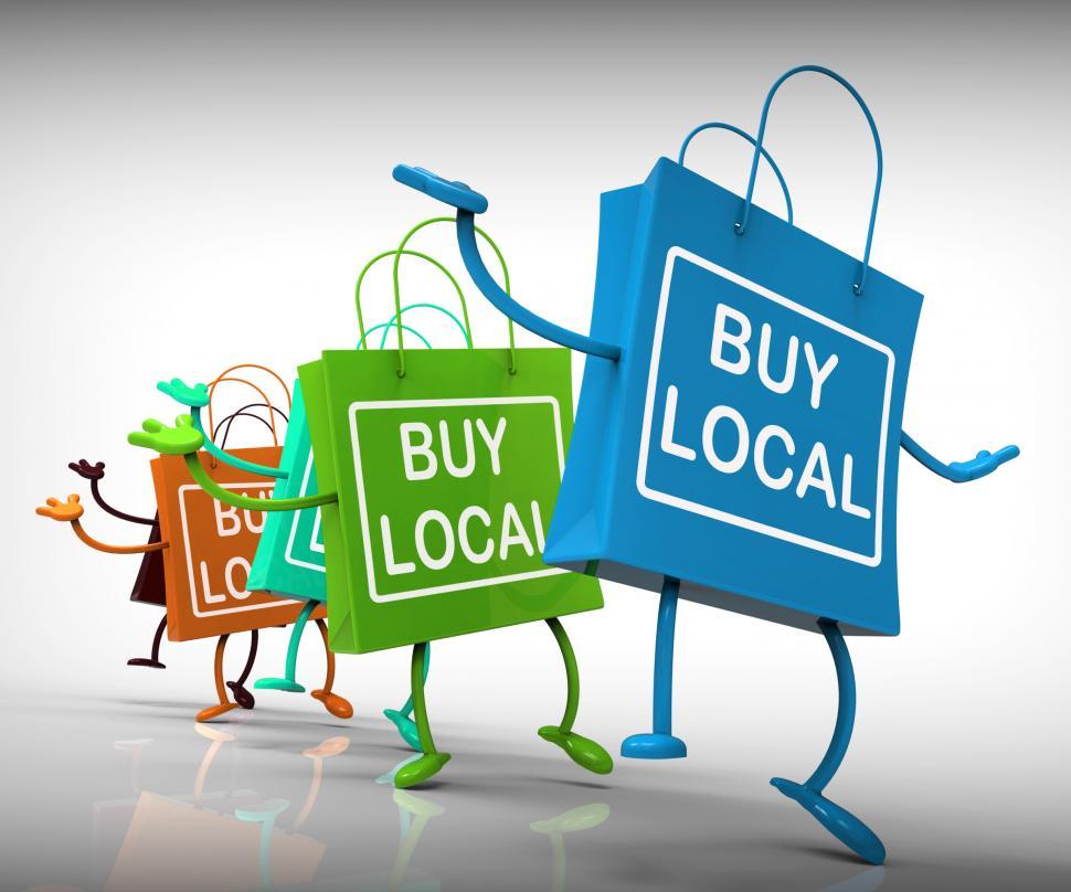 Free Image of Buy Local Bags Represent Neighborhood Business and Market 