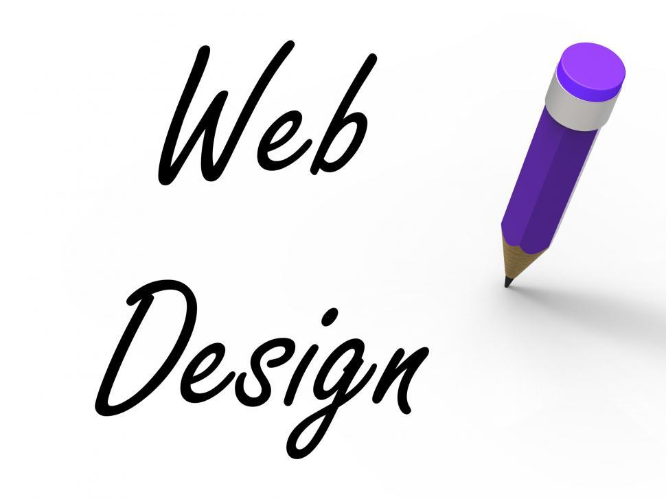 Free Image of Web Design with Pencil Infers Written Plan for Internet Creativi 