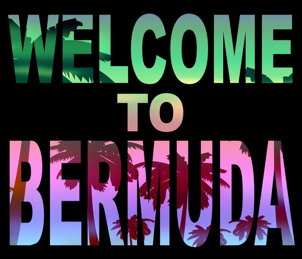 Free Image of Welcome To Bermuda Represents Bermudan Holiday Invitation 