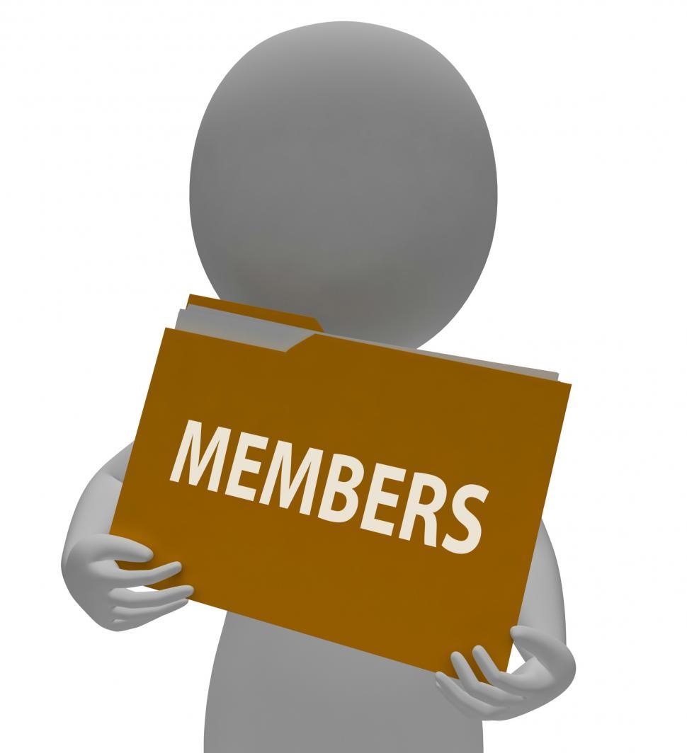 Free Image of Members Folder Represents Join Up 3d Rendering 