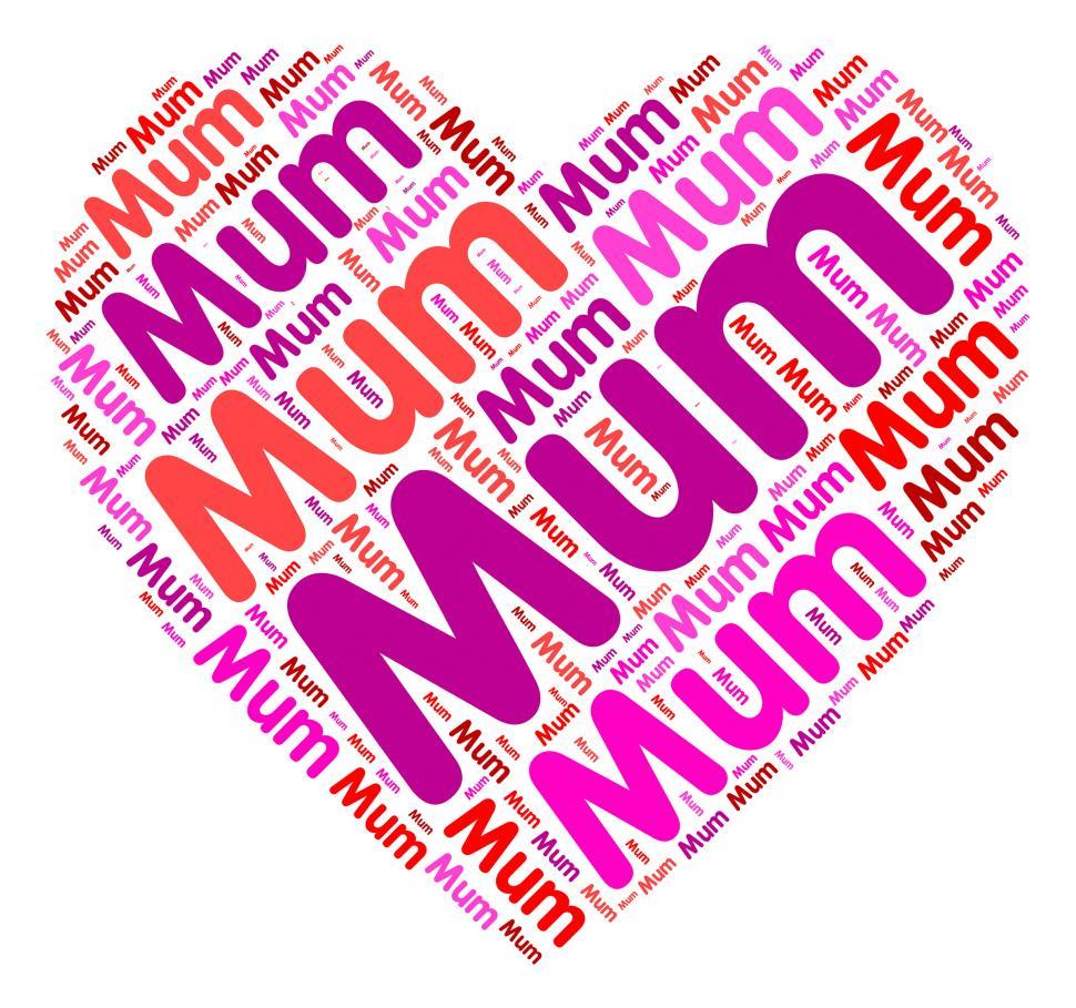 Free Image of Mum Heart Shows In Love And Mom 