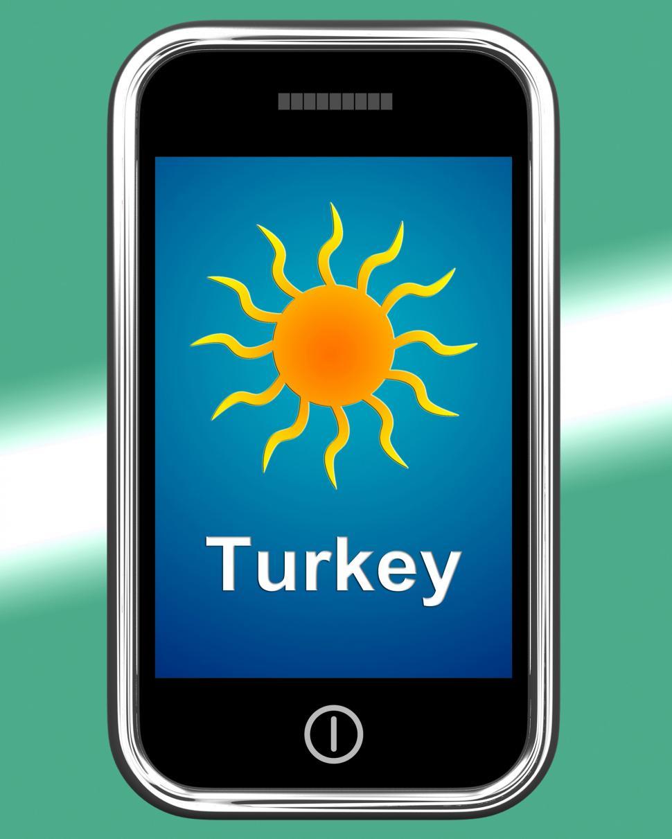 Free Image of Turkey On Phone Means Holidays And Sunny Weather 