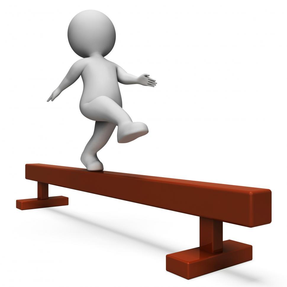 Free Image of Balance Beam Means Getting Fit And Agility 3d Rendering 