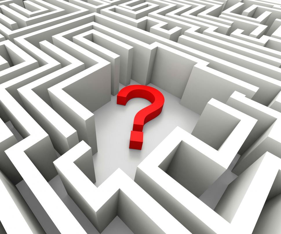 Free Image of Question Mark In Maze Shows Confusion 