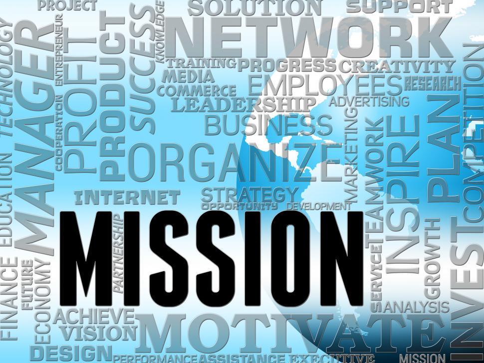 Free Image of Mission Words Means Goals Strategy And Objectives 