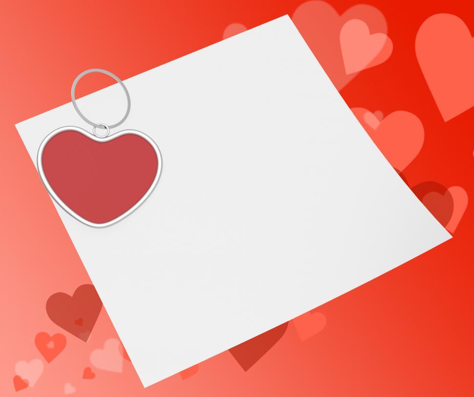 Free Image of Heart Clip On Note Means Affection Note Or Love Message 