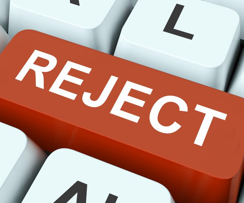 Free Image of Reject Key Means Decline Or Deny  