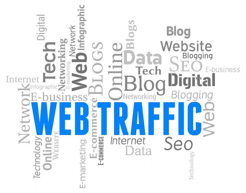 Free Image of Web Traffic Represents Wordclouds Customers And Websites 