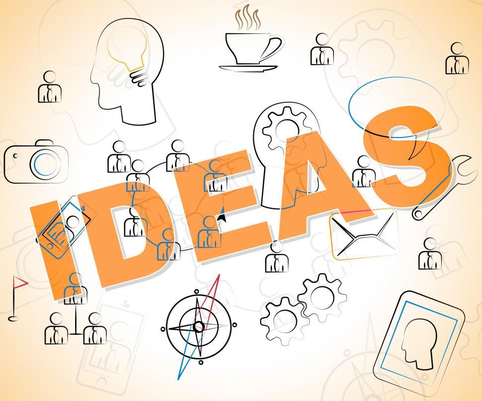 Free Image of Ideas Word Shows Thinking Creativity And Deciding 