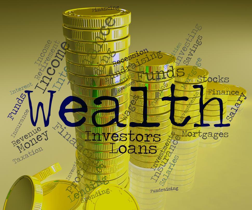 Free Image of Wealth Word Represents Wealthy Prosperous And Rich 