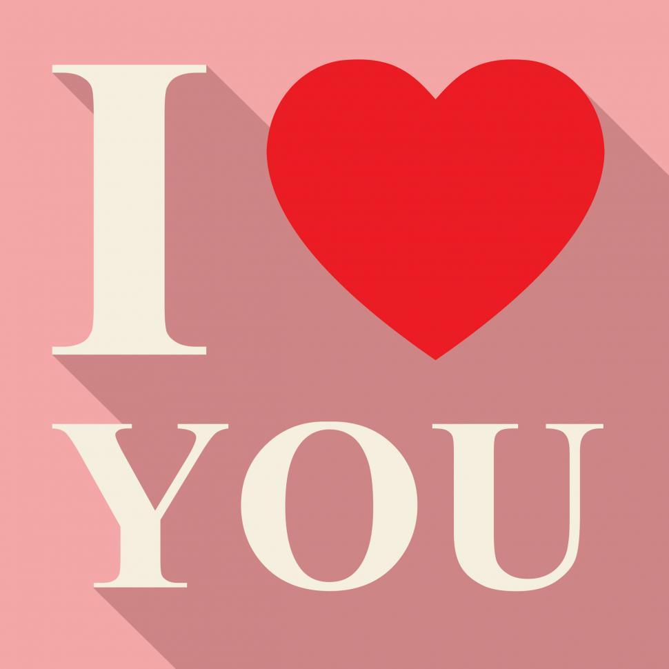 Free Image of Love You Phrase Indicates Valentines Day And Adoration 