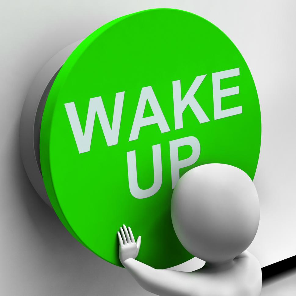 Free Image of Wake Up Button Means Alarm Awake Or Morning 