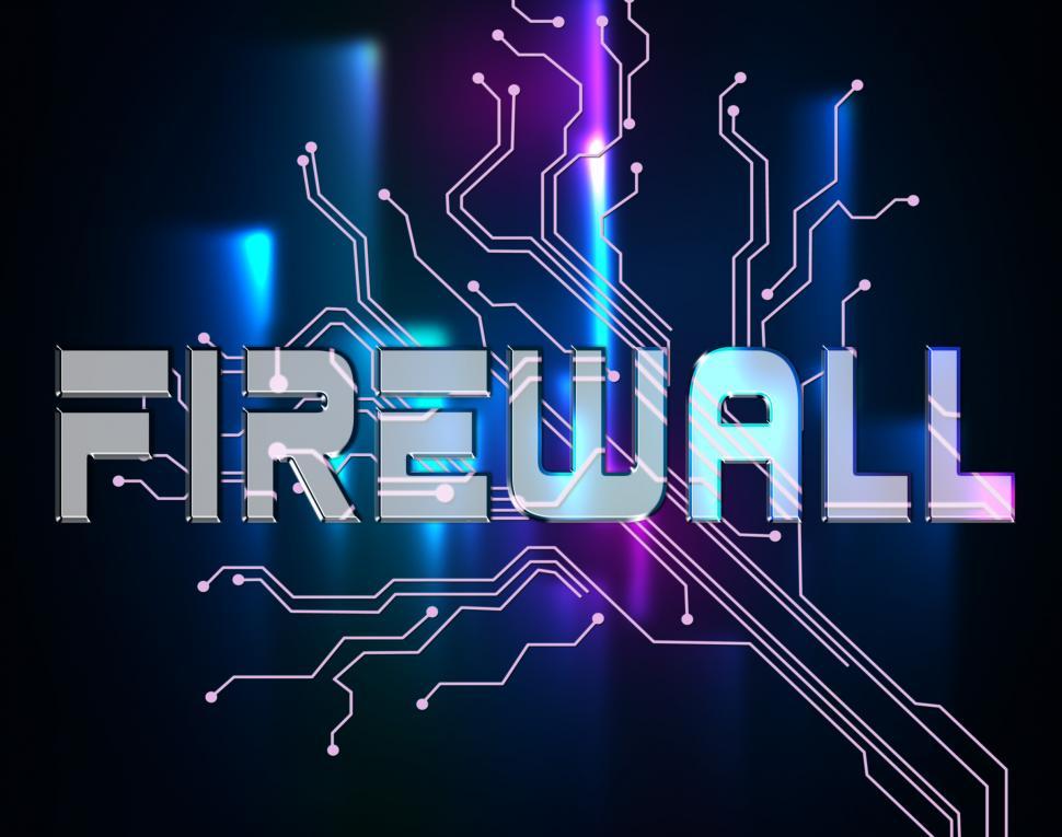Free Image of Firewall Word Means Protected Online And Safety 