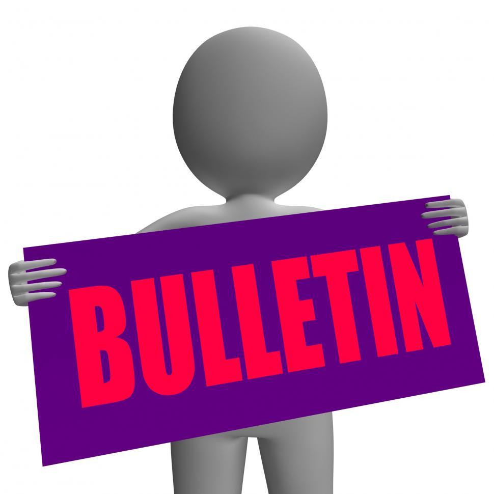 Free Image of Bulletin Sign Character Shows Bulletin Board Or Announcement 