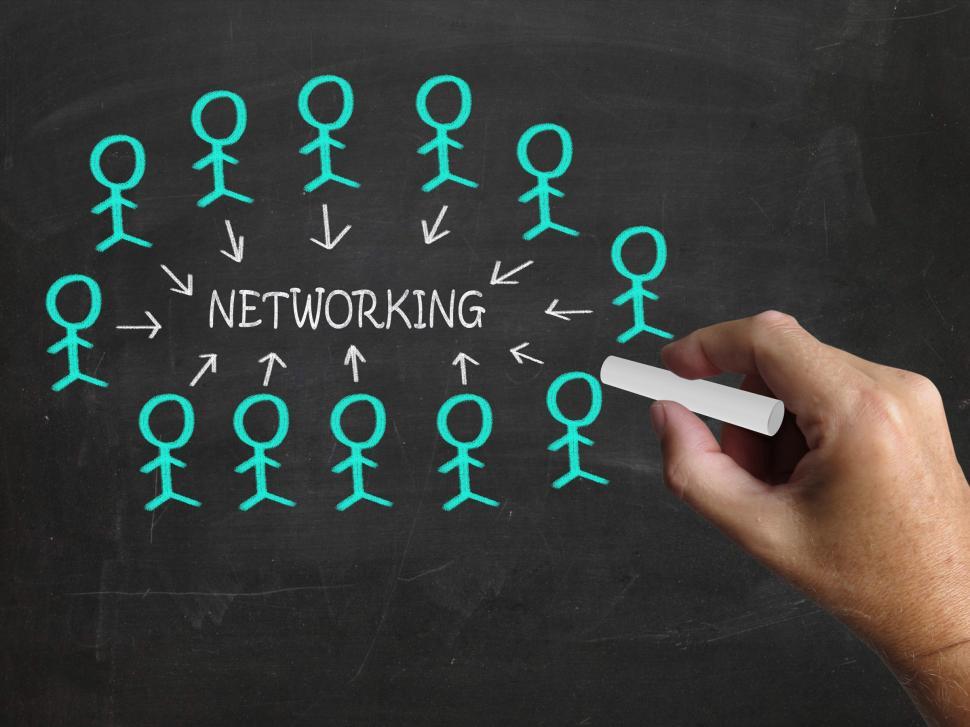 Free Image of Networking On Blackboard Means Online Corporation Community 