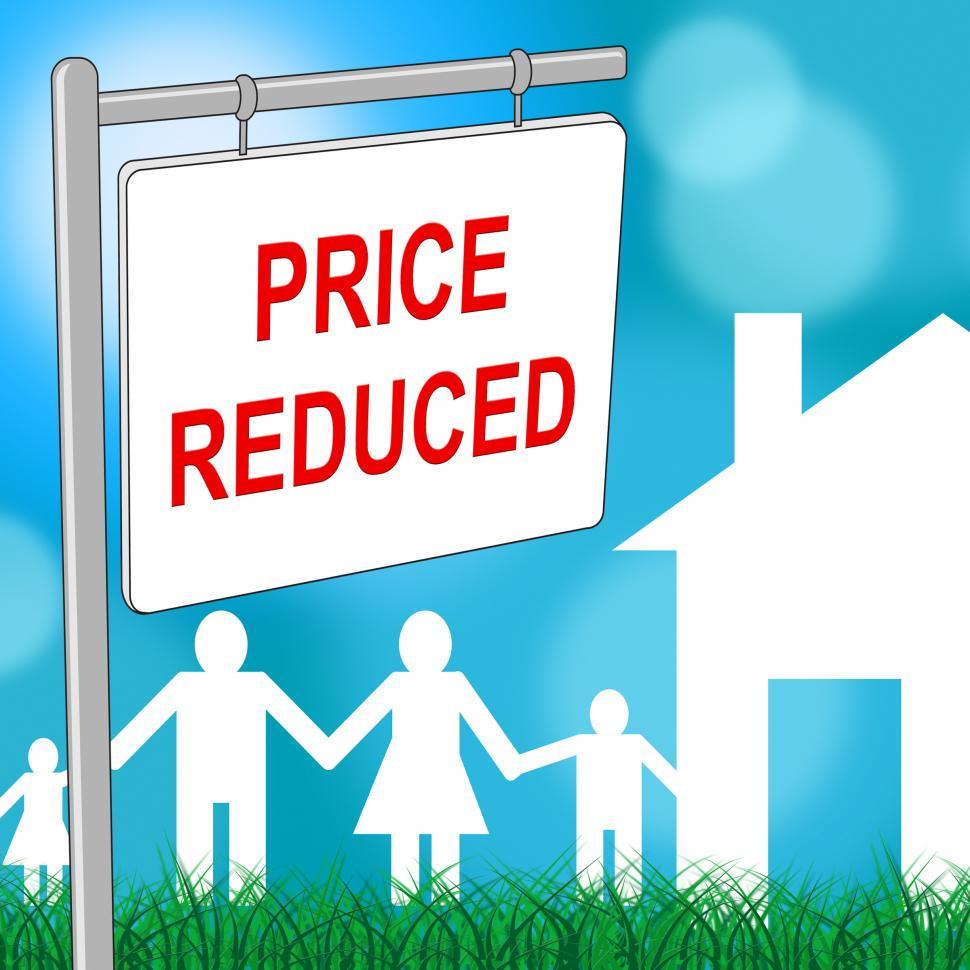 Free Image of House Price Reduced Indicates Clearance Homes And Bargain 