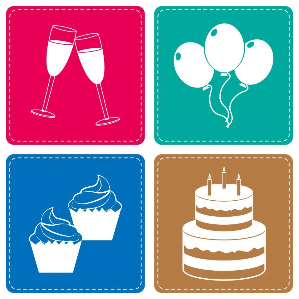 Free Image of Celebrate Icons Represents Parties Joy And Cheerful 