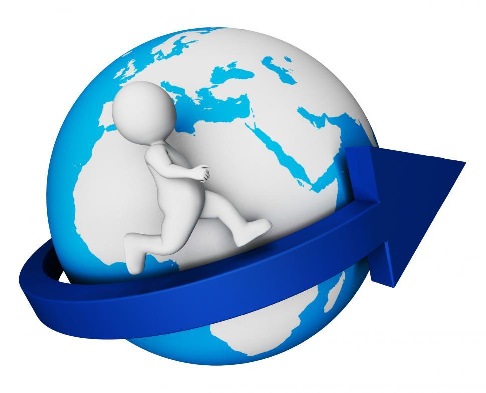 Free Image of Worldwide Globe Means Render Globally And Globalisation 3d Rende 
