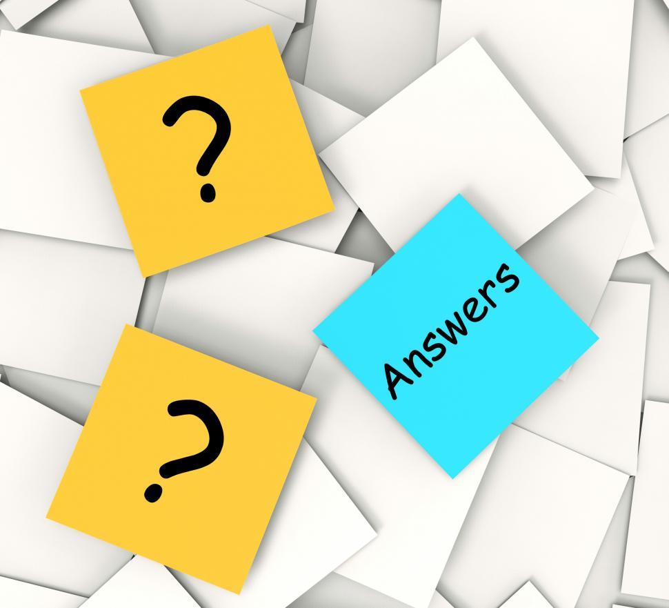 Free Image of Questions Answers Post-It Notes Show Questioning And Explanation 