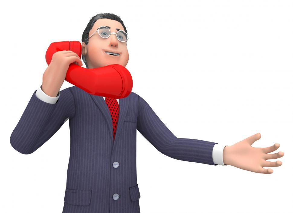 Free Image of Call Character Represents Entrepreneurial Calls And Talking 3d R 