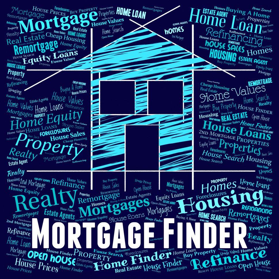 Free Image of Mortgage Finder Means Home Loan And Borrow 