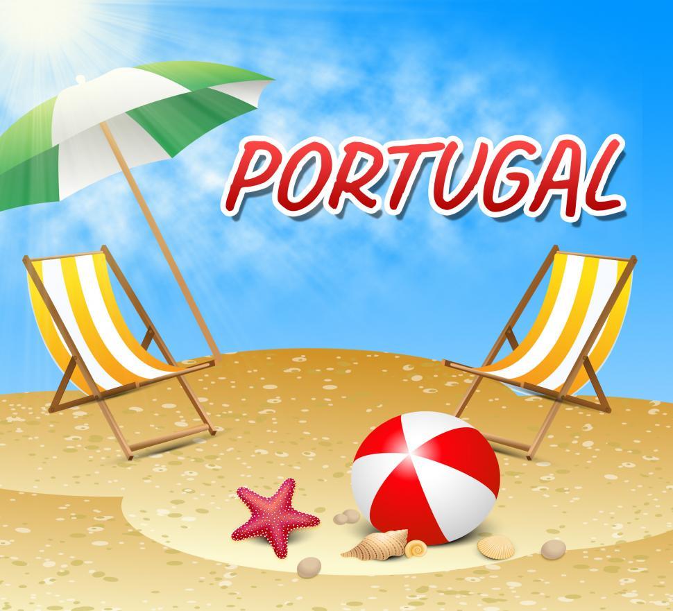 Free Image of Portugal Vacations Indicates Portuguese Iberian Holiday Beach 