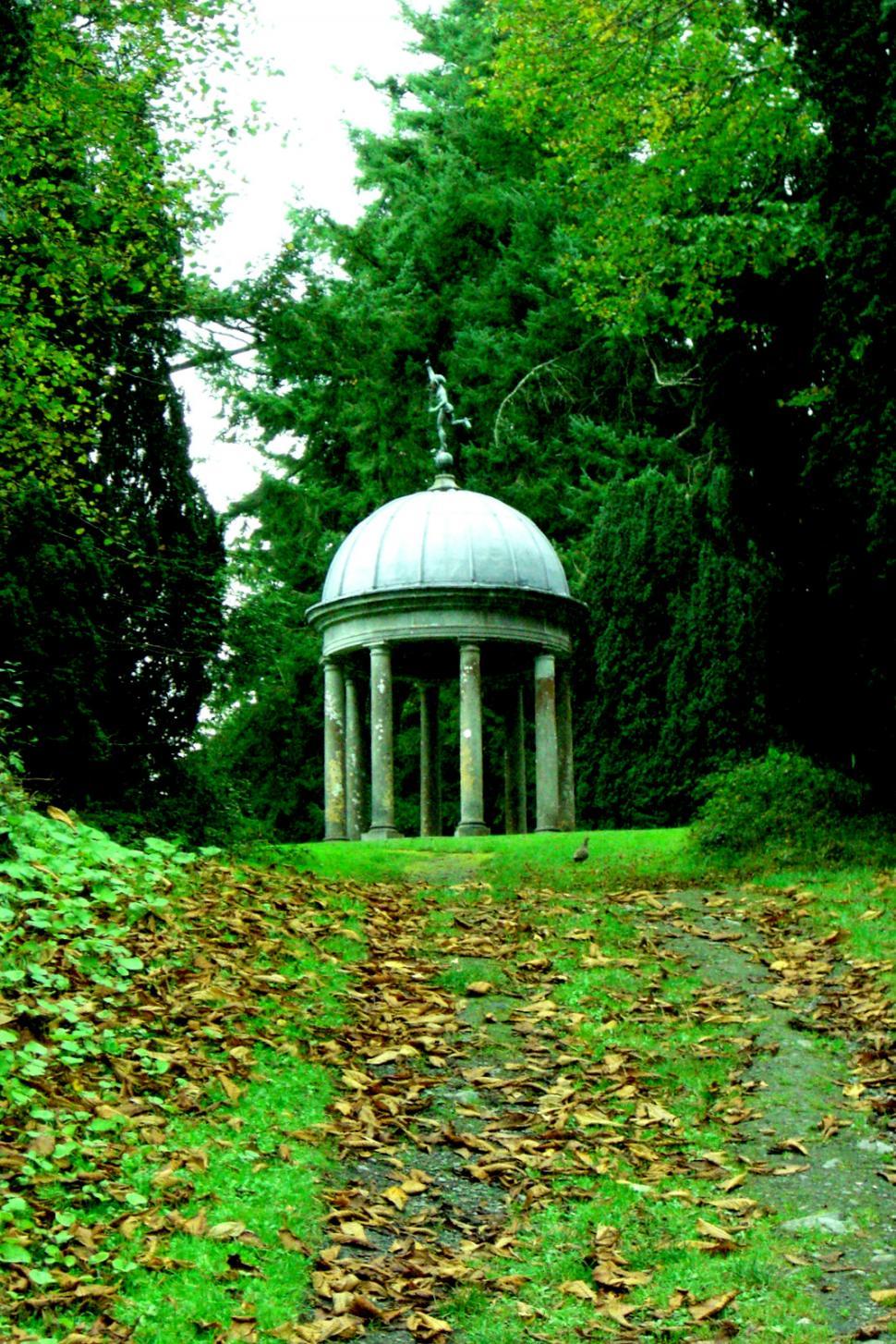 Free Image of Gazebo in the Middle of a Park Surrounded by Trees 