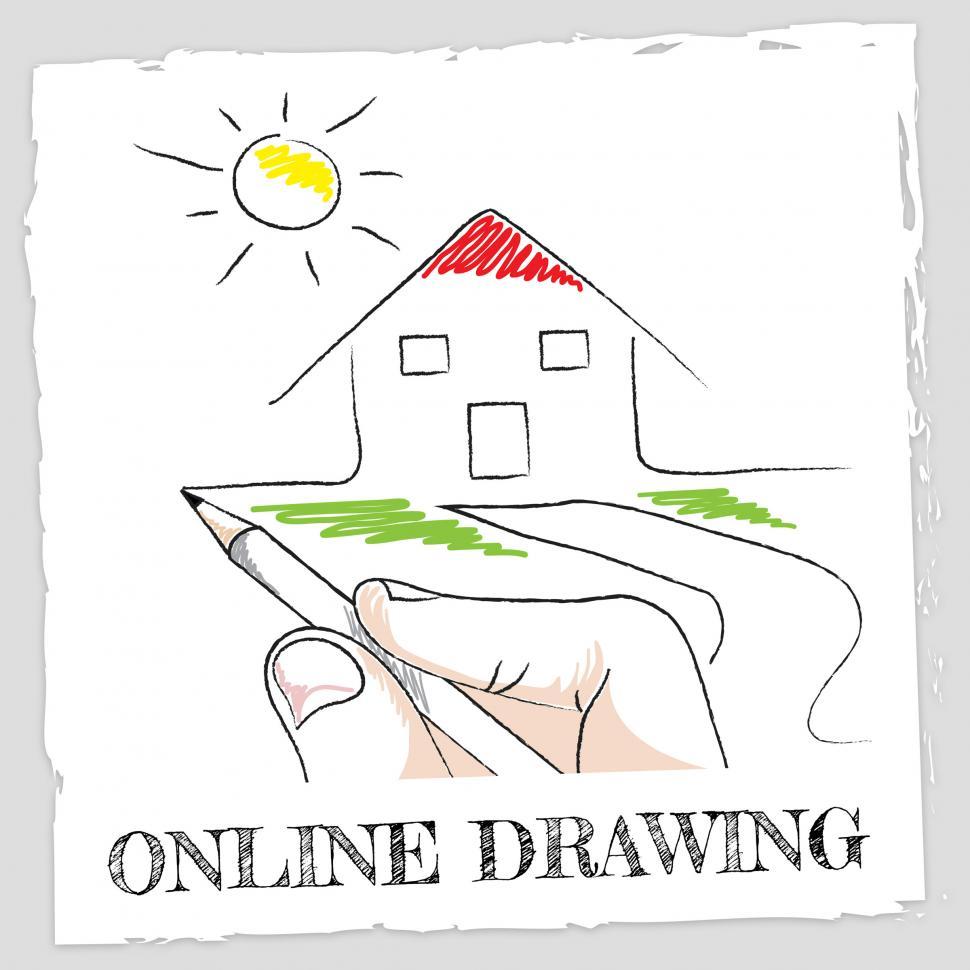 Free Image of Online Drawing Represents Web Site And Www 