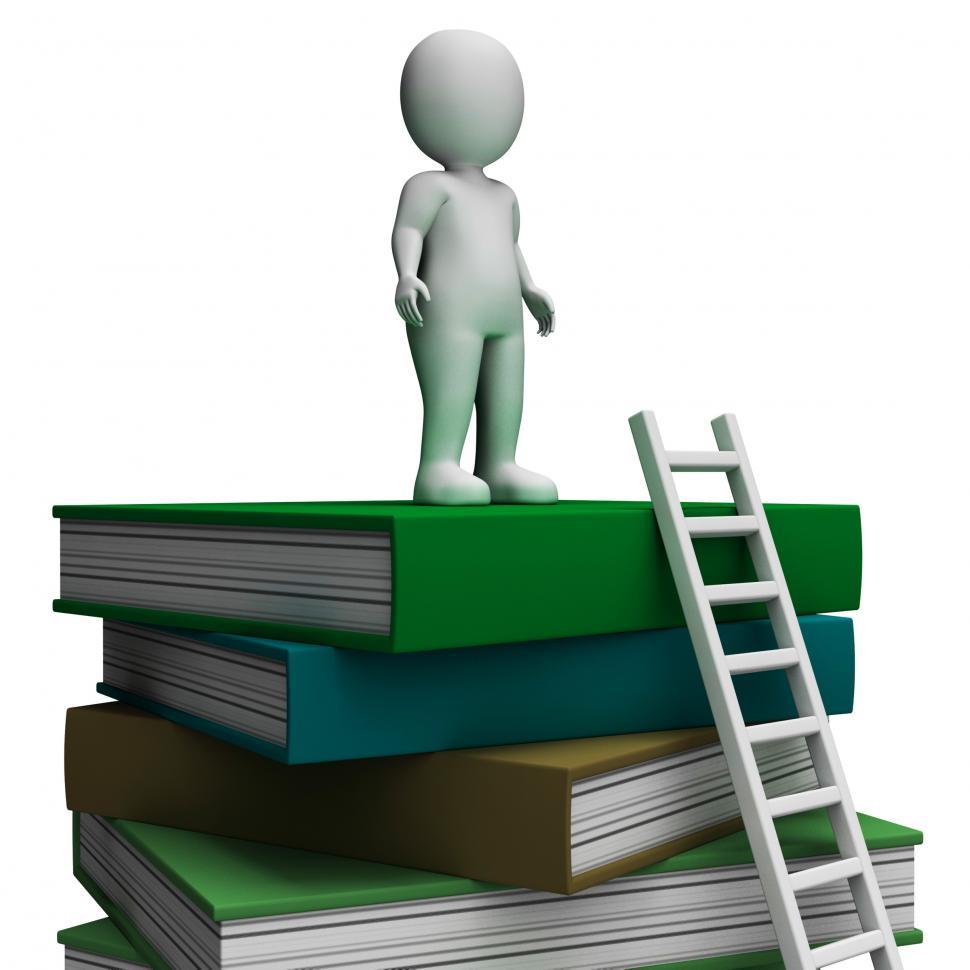 Free Image of Student On Books Showing Educated 