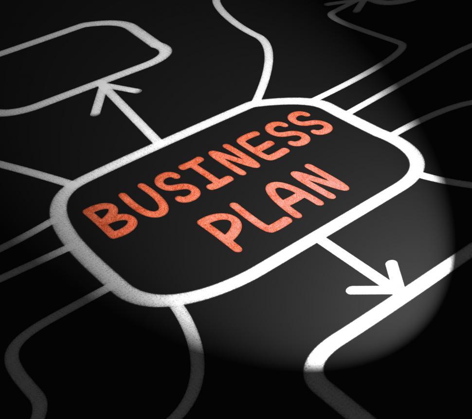 Free Image of Business Plan Arrows Means Goals And Strategies For Company 