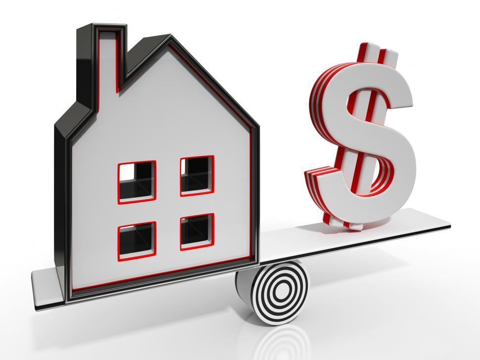Free Image of House And Dollar Balancing Showing Investment 