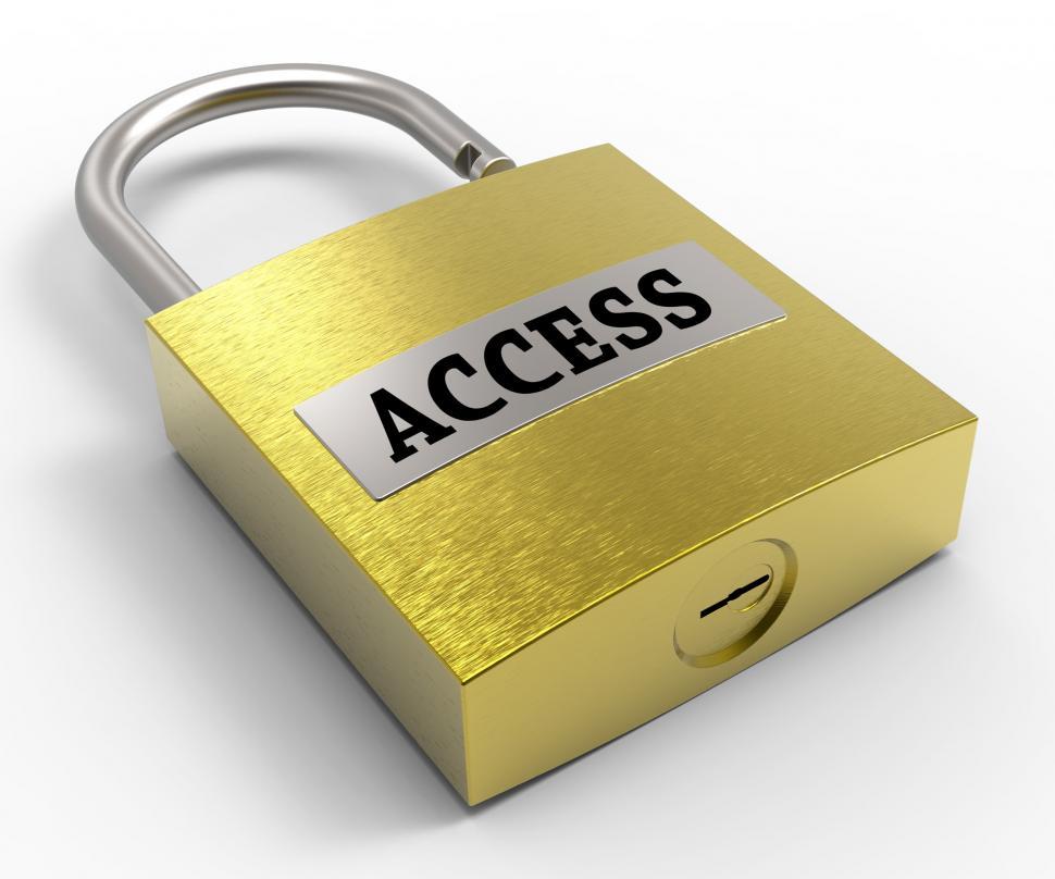 Free Image of Access Padlock Means Admittance Permission And Accessibility 3d  