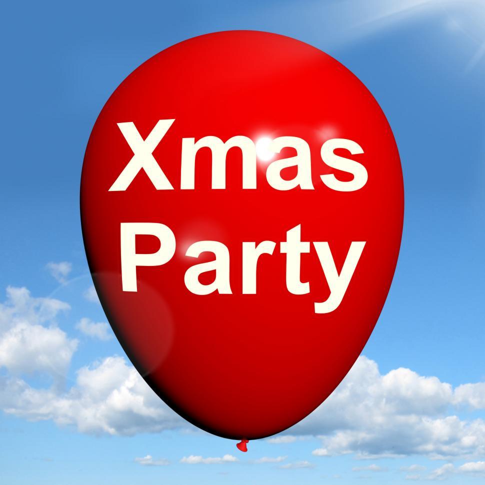 Free Image of Xmas Party Balloon Shows Christmas Festivity and Celebration 