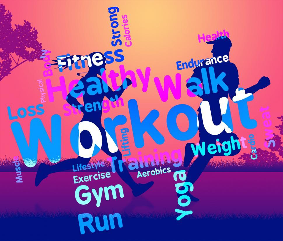 Free Image of Workout Words Shows Get Fit And Exercising 