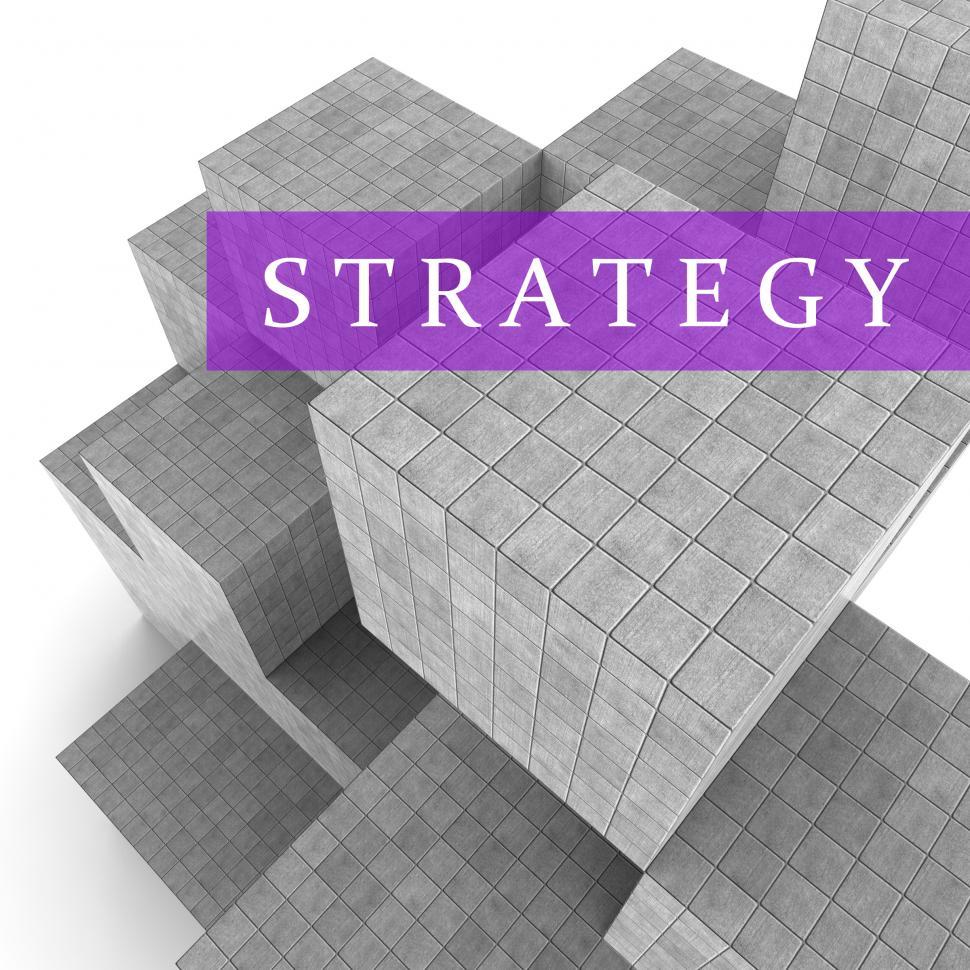 Free Image of Strategy Blocks Shows Planning Solutions And Tactics 3d Renderin 